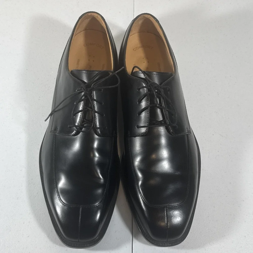 Rockport Style Leader 2 Men Size 13 M Black Leather Split Toe Oxford Dress Shoes